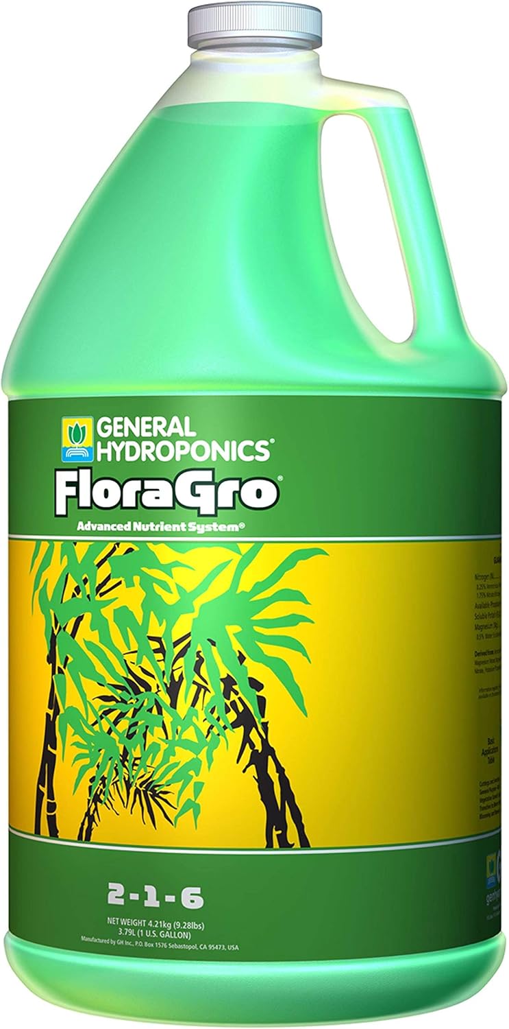 General Hydroponics FloraGro Liquid Nutrient for Hydroponics - 1 Gallon - Image 1